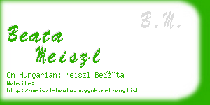 beata meiszl business card